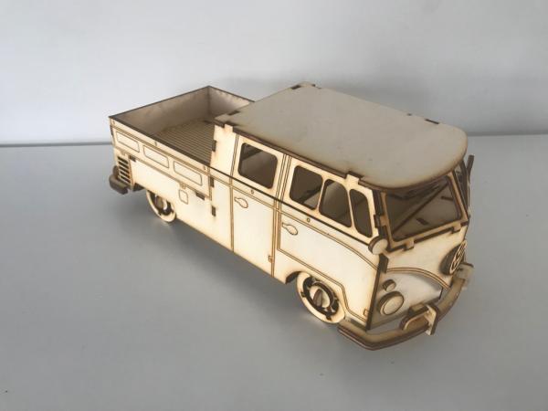 VW T1 DOKA - 3D Lasercut Modell - Seitenansicht